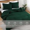 imageAndency Beige Twin Size Comforter Set Solid Bed Comforter 2 Pieces 1 Boho Comforter ampamp 1 Pillowcase Lightweight and Fluffy Plain Beige Bed Comforter Set for All SeasonDark Green