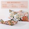 imageAndency Floral Boho Queen Quilt Bedding Set Pink 3 Pieces Farmhouse Flower Botanical Summer Bedspreads with 2 Shams Soft Reversible Lightweight Microfiber Coverlet Set for All Season 90quotx96quotBlushwhite Floral