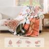 imageAndency Floral Boho Queen Quilt Bedding Set Pink 3 Pieces Farmhouse Flower Botanical Summer Bedspreads with 2 Shams Soft Reversible Lightweight Microfiber Coverlet Set for All Season 90quotx96quotBlushwhite Floral