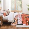 imageAndency Floral Boho Queen Quilt Bedding Set Pink 3 Pieces Farmhouse Flower Botanical Summer Bedspreads with 2 Shams Soft Reversible Lightweight Microfiber Coverlet Set for All Season 90quotx96quotBlushwhite Floral