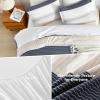 imageAndency Full Size Comforter Set Sage Green  7 Pieces Green Striped Lightweight Bed in a Bag Soft Microfiber Reversible Bedding Set with Comforter Fitted ampamp Flat Sheet Pillowcases ampamp Shams08  Yellow Blue