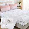 imageAndency Full Size Comforter Set Sage Green  7 Pieces Green Striped Lightweight Bed in a Bag Soft Microfiber Reversible Bedding Set with Comforter Fitted ampamp Flat Sheet Pillowcases ampamp Shams05  Pink