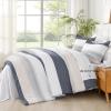 imageAndency Full Size Comforter Set Sage Green  7 Pieces Green Striped Lightweight Bed in a Bag Soft Microfiber Reversible Bedding Set with Comforter Fitted ampamp Flat Sheet Pillowcases ampamp Shams08  Yellow Blue