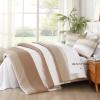 imageAndency Full Size Comforter Set Sage Green  7 Pieces Green Striped Lightweight Bed in a Bag Soft Microfiber Reversible Bedding Set with Comforter Fitted ampamp Flat Sheet Pillowcases ampamp Shams10  Taupe