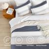 imageAndency Full Size Comforter Set Sage Green  7 Pieces Green Striped Lightweight Bed in a Bag Soft Microfiber Reversible Bedding Set with Comforter Fitted ampamp Flat Sheet Pillowcases ampamp Shams08  Yellow Blue