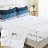 imageAndency Full Size Comforter Set Sage Green  7 Pieces Green Striped Lightweight Bed in a Bag Soft Microfiber Reversible Bedding Set with Comforter Fitted ampamp Flat Sheet Pillowcases ampamp Shams04  Navy Blue