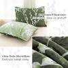 imageAndency Green Quilt Queen Size 96x90 Inch 3 Pieces Floral Lightweight Bedspread Microfiber Reversible Flower Quilted Coverlet with 2 Pillowcases for Men WomenGreen