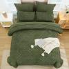 imageAndency King Size Comforter Set 7 Pieces Dark Emerald Green  Bed in a Bag King Boho Lightweight Fluffy Tufted Bedding Sets with Quilt Comforter Sheets Pillowcases ampamp ShamsOlive Green