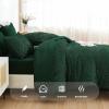 imageAndency King Size Comforter Set 7 Pieces Dark Emerald Green  Bed in a Bag King Boho Lightweight Fluffy Tufted Bedding Sets with Quilt Comforter Sheets Pillowcases ampamp ShamsEmerald Green