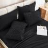 imageAndency King Size Comforter Set 7 Pieces Dark Emerald Green  Bed in a Bag King Boho Lightweight Fluffy Tufted Bedding Sets with Quilt Comforter Sheets Pillowcases ampamp ShamsBlack