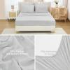 imageAndency King Size Comforter Set 7 Pieces Dark Emerald Green  Bed in a Bag King Boho Lightweight Fluffy Tufted Bedding Sets with Quilt Comforter Sheets Pillowcases ampamp ShamsLight Grey