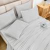 imageAndency King Size Comforter Set 7 Pieces Dark Emerald Green  Bed in a Bag King Boho Lightweight Fluffy Tufted Bedding Sets with Quilt Comforter Sheets Pillowcases ampamp ShamsLight Grey