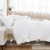 imageAndency King Size Comforter Set 7 Pieces Dark Emerald Green  Bed in a Bag King Boho Lightweight Fluffy Tufted Bedding Sets with Quilt Comforter Sheets Pillowcases ampamp ShamsWhite