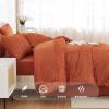 imageAndency King Size Comforter Set 7 Pieces Dark Emerald Green  Bed in a Bag King Boho Lightweight Fluffy Tufted Bedding Sets with Quilt Comforter Sheets Pillowcases ampamp ShamsBurnt Orange