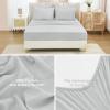 imageAndency King Size Comforter Set 7 Pieces Dark Emerald Green  Bed in a Bag King Boho Lightweight Fluffy Tufted Bedding Sets with Quilt Comforter Sheets Pillowcases ampamp ShamsLight Grey