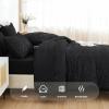 imageAndency King Size Comforter Set 7 Pieces Dark Emerald Green  Bed in a Bag King Boho Lightweight Fluffy Tufted Bedding Sets with Quilt Comforter Sheets Pillowcases ampamp ShamsBlack