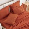 imageAndency King Size Comforter Set 7 Pieces Dark Emerald Green  Bed in a Bag King Boho Lightweight Fluffy Tufted Bedding Sets with Quilt Comforter Sheets Pillowcases ampamp ShamsBurnt Orange