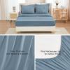 imageAndency King Size Comforter Set 7 Pieces Dark Emerald Green  Bed in a Bag King Boho Lightweight Fluffy Tufted Bedding Sets with Quilt Comforter Sheets Pillowcases ampamp ShamsGrayish Blue