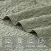 imageAndency Queen Quilt Bedding Set Beige 3 Pieces Patchwork Beige Striped Ultra Soft Lightweight Bedspreads Coverlets Set with 2 Pillow Shams for All Seasons 90quotx96quot37  Wheat Green