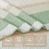 imageAndency Queen Quilt Bedding Set Beige 3 Pieces Patchwork Beige Striped Ultra Soft Lightweight Bedspreads Coverlets Set with 2 Pillow Shams for All Seasons 90quotx96quot36  Mint Pink