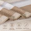 imageAndency Queen Quilt Bedding Set Beige 3 Pieces Patchwork Beige Striped Ultra Soft Lightweight Bedspreads Coverlets Set with 2 Pillow Shams for All Seasons 90quotx96quot12  Taupe