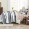 imageAndency Queen Quilt Bedding Set Beige 3 Pieces Patchwork Beige Striped Ultra Soft Lightweight Bedspreads Coverlets Set with 2 Pillow Shams for All Seasons 90quotx96quot03  Grey