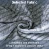 imageAndency Queen Quilt Bedding Set Beige 3 Pieces Patchwork Beige Striped Ultra Soft Lightweight Bedspreads Coverlets Set with 2 Pillow Shams for All Seasons 90quotx96quot07  Gray Blue