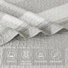 imageAndency Queen Quilt Bedding Set Beige 3 Pieces Patchwork Beige Striped Ultra Soft Lightweight Bedspreads Coverlets Set with 2 Pillow Shams for All Seasons 90quotx96quot20  Linen Grey