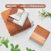 imageAndency Queen Quilt Bedding Set Beige 3 Pieces Patchwork Beige Striped Ultra Soft Lightweight Bedspreads Coverlets Set with 2 Pillow Shams for All Seasons 90quotx96quot10  Orange