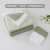 imageAndency Queen Quilt Bedding Set Beige 3 Pieces Patchwork Beige Striped Ultra Soft Lightweight Bedspreads Coverlets Set with 2 Pillow Shams for All Seasons 90quotx96quot37  Wheat Green