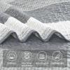 imageAndency Queen Quilt Bedding Set Beige 3 Pieces Patchwork Beige Striped Ultra Soft Lightweight Bedspreads Coverlets Set with 2 Pillow Shams for All Seasons 90quotx96quot03  Grey