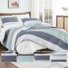 imageAndency Queen Quilt Bedding Set Beige 3 Pieces Patchwork Beige Striped Ultra Soft Lightweight Bedspreads Coverlets Set with 2 Pillow Shams for All Seasons 90quotx96quot01  Sage Green