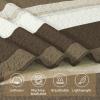 imageAndency Queen Quilt Bedding Set Beige 3 Pieces Patchwork Beige Striped Ultra Soft Lightweight Bedspreads Coverlets Set with 2 Pillow Shams for All Seasons 90quotx96quot33  Mocha