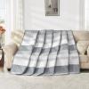 imageAndency Queen Quilt Bedding Set Beige 3 Pieces Patchwork Beige Striped Ultra Soft Lightweight Bedspreads Coverlets Set with 2 Pillow Shams for All Seasons 90quotx96quot03  Grey