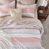 imageAndency Queen Quilt Bedding Set Beige 3 Pieces Patchwork Beige Striped Ultra Soft Lightweight Bedspreads Coverlets Set with 2 Pillow Shams for All Seasons 90quotx96quot13  Pink