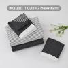 imageAndency Queen Quilt Bedding Set Beige 3 Pieces Patchwork Beige Striped Ultra Soft Lightweight Bedspreads Coverlets Set with 2 Pillow Shams for All Seasons 90quotx96quot02  Black and White