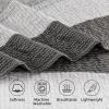 imageAndency Queen Quilt Bedding Set Beige 3 Pieces Patchwork Beige Striped Ultra Soft Lightweight Bedspreads Coverlets Set with 2 Pillow Shams for All Seasons 90quotx96quot19  Dark Grey