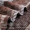 imageAndency Queen Quilt Bedding Set Beige 3 Pieces Patchwork Beige Striped Ultra Soft Lightweight Bedspreads Coverlets Set with 2 Pillow Shams for All Seasons 90quotx96quot14  Brown