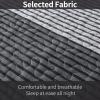 imageAndency Queen Quilt Bedding Set Beige 3 Pieces Patchwork Beige Striped Ultra Soft Lightweight Bedspreads Coverlets Set with 2 Pillow Shams for All Seasons 90quotx96quot02  Black and White