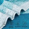 imageAndency Queen Quilt Bedding Set Beige 3 Pieces Patchwork Beige Striped Ultra Soft Lightweight Bedspreads Coverlets Set with 2 Pillow Shams for All Seasons 90quotx96quot04  Teal White