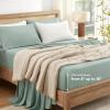 imageAndency Queen Sheets Set 100 Viscose Derived from Bamboo Cooling Summer Bed Sheets Queen Size Deep Pocket Up to 16quot Silky Soft Sheets Hotel Bedding Sheets ampamp Pillowcases Dark Emerald GreenSage Green