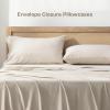 imageAndency Queen Sheets Set 100 Viscose Derived from Bamboo Cooling Summer Bed Sheets Queen Size Deep Pocket Up to 16quot Silky Soft Sheets Hotel Bedding Sheets ampamp Pillowcases Dark Emerald GreenOatmeal