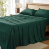 imageAndency Queen Sheets Set 100 Viscose Derived from Bamboo Cooling Summer Bed Sheets Queen Size Deep Pocket Up to 16quot Silky Soft Sheets Hotel Bedding Sheets ampamp Pillowcases Dark Emerald GreenEmerald Green
