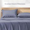 imageAndency Queen Sheets Set 100 Viscose Derived from Bamboo Cooling Summer Bed Sheets Queen Size Deep Pocket Up to 16quot Silky Soft Sheets Hotel Bedding Sheets ampamp Pillowcases Dark Emerald GreenBluish Grey