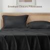 imageAndency Queen Sheets Set 100 Viscose Derived from Bamboo Cooling Summer Bed Sheets Queen Size Deep Pocket Up to 16quot Silky Soft Sheets Hotel Bedding Sheets ampamp Pillowcases Dark Emerald GreenBlack