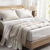 imageAndency Queen Sheets Set 100 Viscose Derived from Bamboo Cooling Summer Bed Sheets Queen Size Deep Pocket Up to 16quot Silky Soft Sheets Hotel Bedding Sheets ampamp Pillowcases Dark Emerald GreenLinen