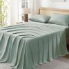 imageAndency Queen Sheets Set 100 Viscose Derived from Bamboo Cooling Summer Bed Sheets Queen Size Deep Pocket Up to 16quot Silky Soft Sheets Hotel Bedding Sheets ampamp Pillowcases Dark Emerald GreenSage Green