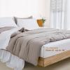 imageAndency Queen Sheets Set 100 Viscose Derived from Bamboo Cooling Summer Bed Sheets Queen Size Deep Pocket Up to 16quot Silky Soft Sheets Hotel Bedding Sheets ampamp Pillowcases Dark Emerald GreenWhite