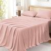 imageAndency Queen Sheets Set 100 Viscose Derived from Bamboo Cooling Summer Bed Sheets Queen Size Deep Pocket Up to 16quot Silky Soft Sheets Hotel Bedding Sheets ampamp Pillowcases Dark Emerald GreenBlush