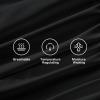 imageAndency Queen Sheets Set 100 Viscose Derived from Bamboo Cooling Summer Bed Sheets Queen Size Deep Pocket Up to 16quot Silky Soft Sheets Hotel Bedding Sheets ampamp Pillowcases Dark Emerald GreenBlack